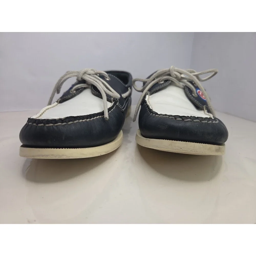 Rare Allen Edmonds Chicago Cubs Baseball Deck Shoes Men Sz 10.5 Leather Loafers